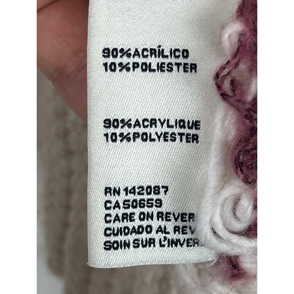 Simply Noelle Women’s One Size Cream Rose Knit 3/4 Sleeve Cardigan Sweater NWT - Picture 6 of 8